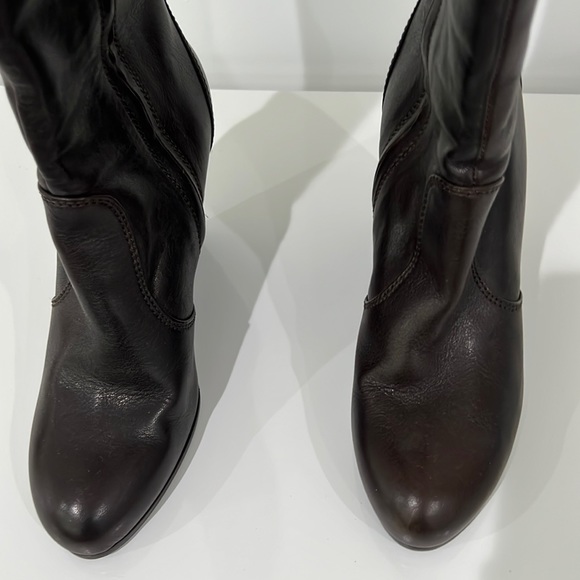 Fendi leather tall wedge boots 7 - Picture 4 of 12